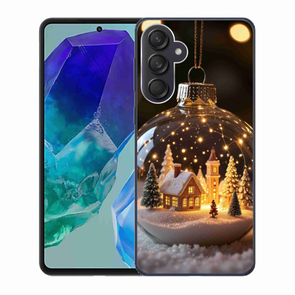 Gélový kryt mmCase na Samsung Galaxy M55 5G - vianočné gule 3