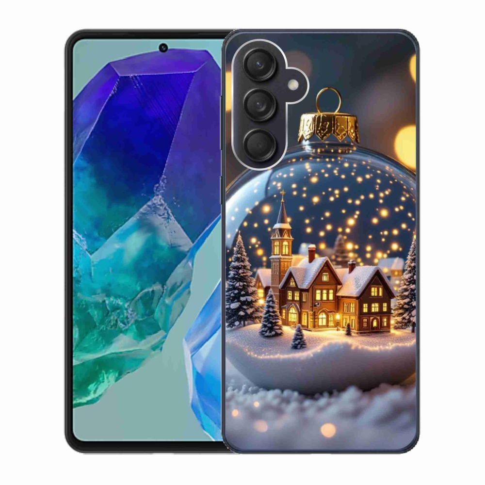 Gélový kryt mmCase na Samsung Galaxy M55 5G - vianočné gule 4