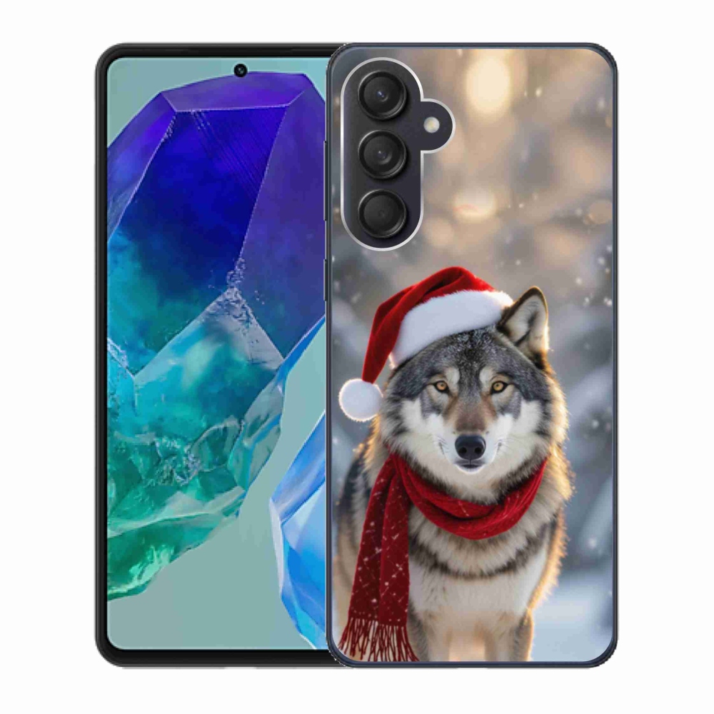 Gélový kryt mmCase na Samsung Galaxy M55 5G - vianočný vlk