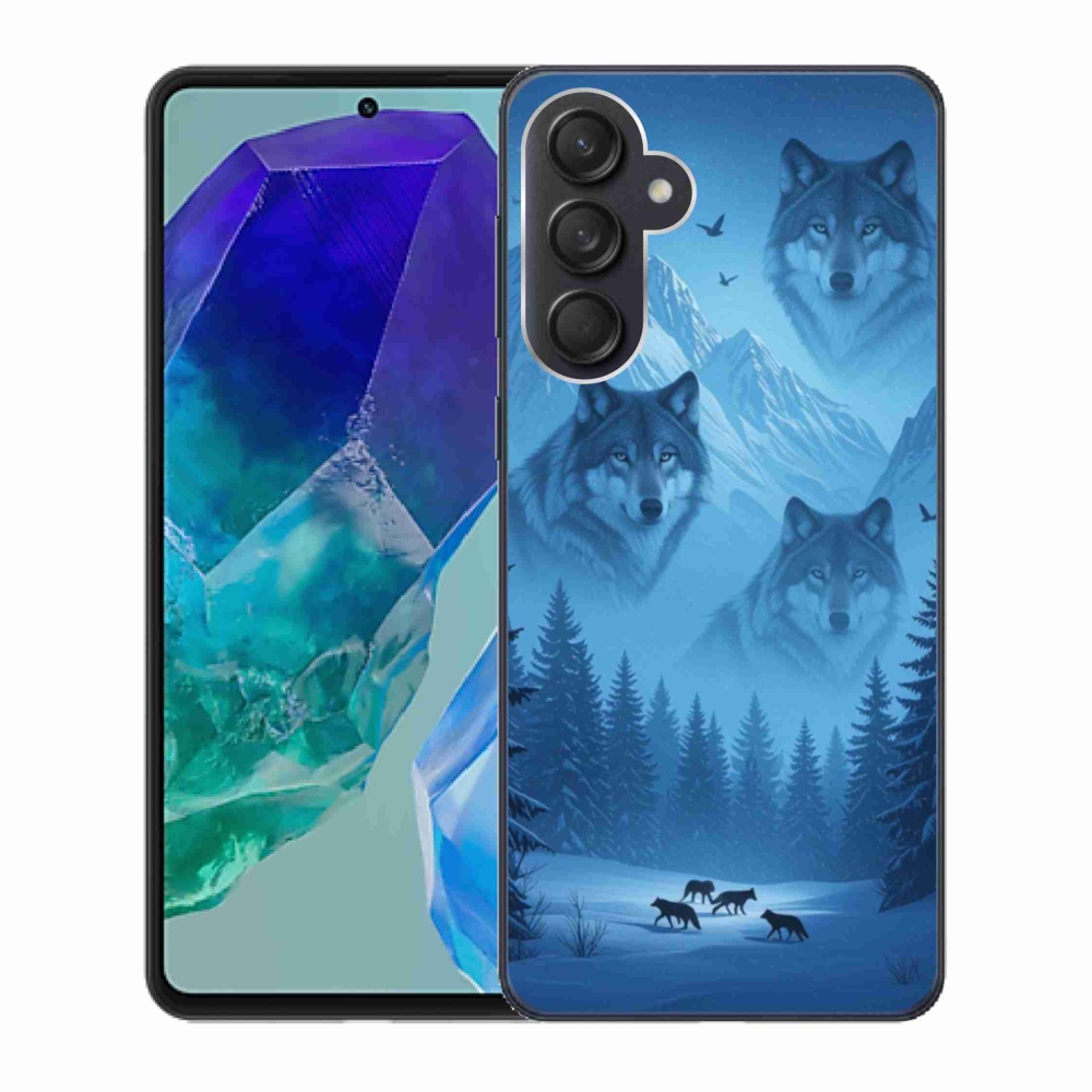 Gélový kryt mmCase na Samsung Galaxy M55 5G - vlčia svorka