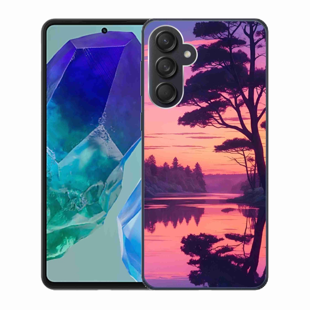 Gélový kryt mmCase na Samsung Galaxy M55 5G - západ slnka nad jazerom