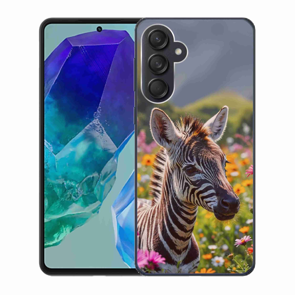 Gélový kryt mmCase na Samsung Galaxy M55 5G - zebra na lúke