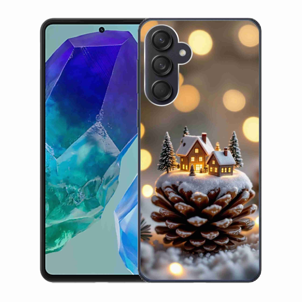 Gélový kryt mmCase na Samsung Galaxy M55 5G - zimná dedinka