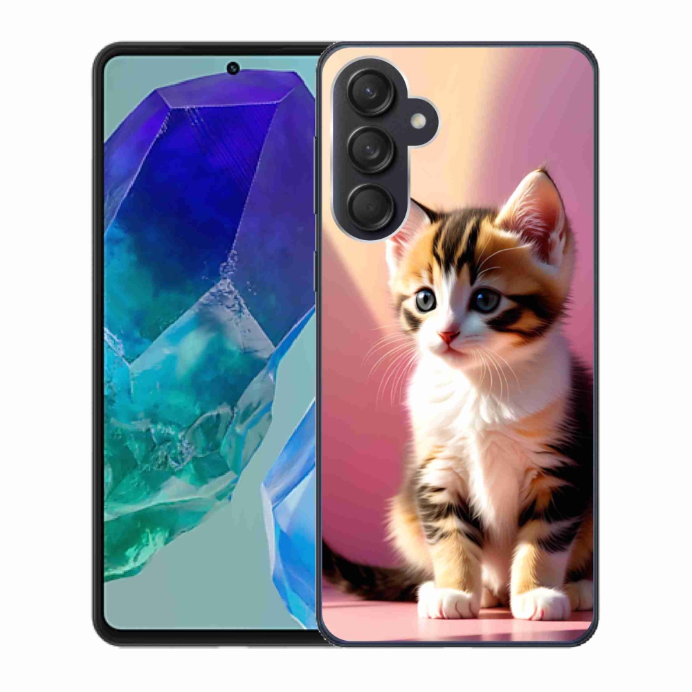 Gélový kryt mmCase na Samsung Galaxy M55 5G - zvedavé mačiatko 2