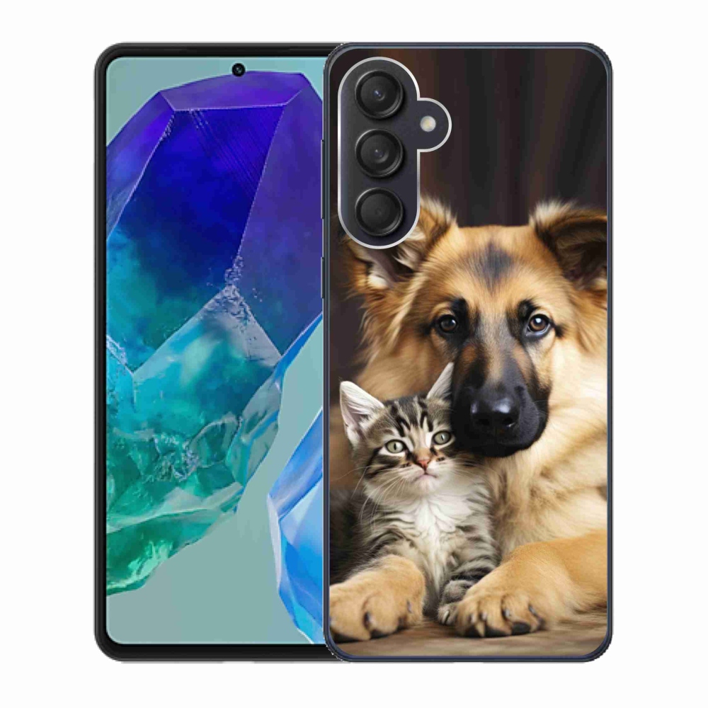 Gélový kryt mmCase na Samsung Galaxy M55 5G - zvieracie priateľstvo