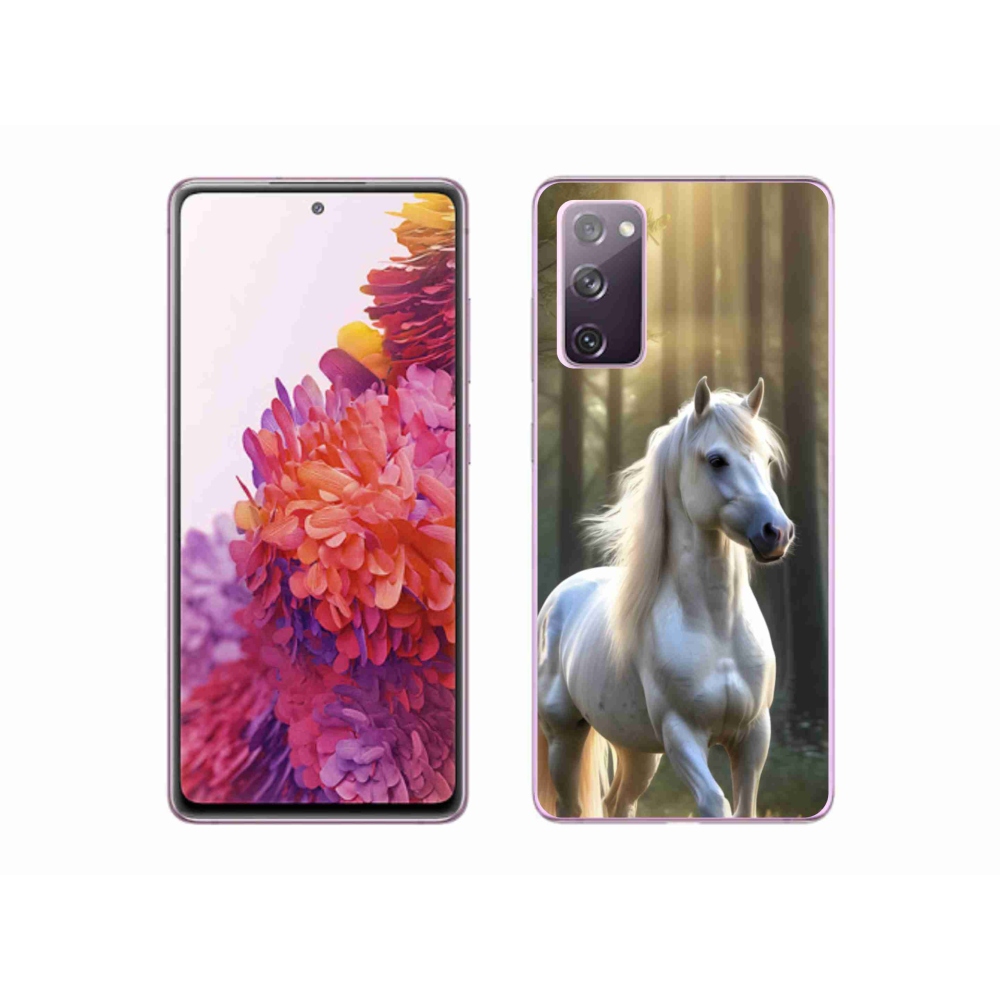 Gélový kryt mmCase na Samsung Galaxy S20 FE - biely kôň 3