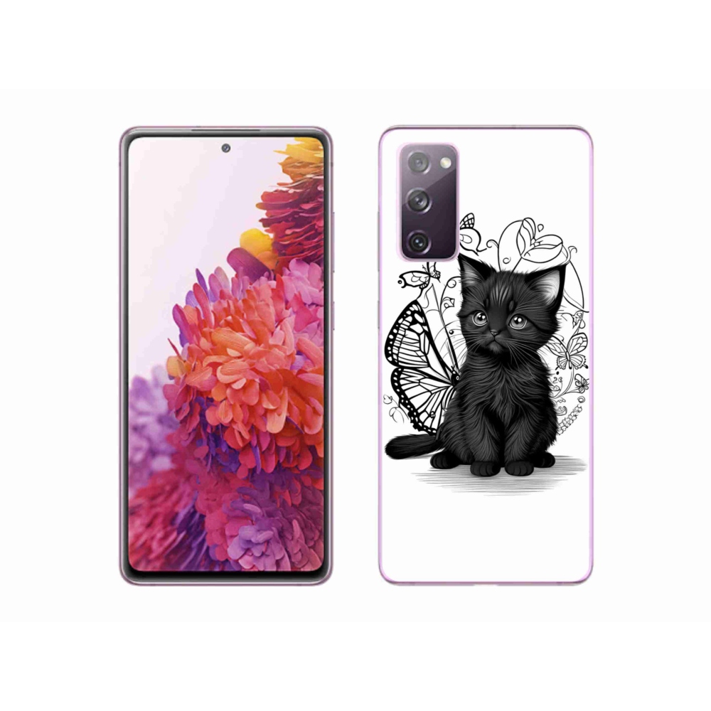 Gélový kryt mmCase na Samsung Galaxy S20 FE - čierne mačiatko