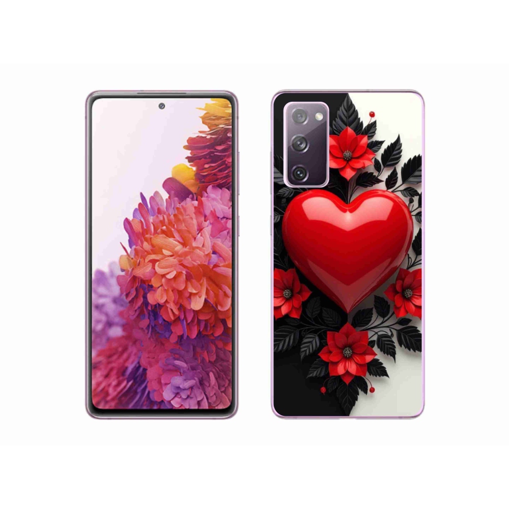 Gélový kryt mmCase na Samsung Galaxy S20 FE - červené srdce
