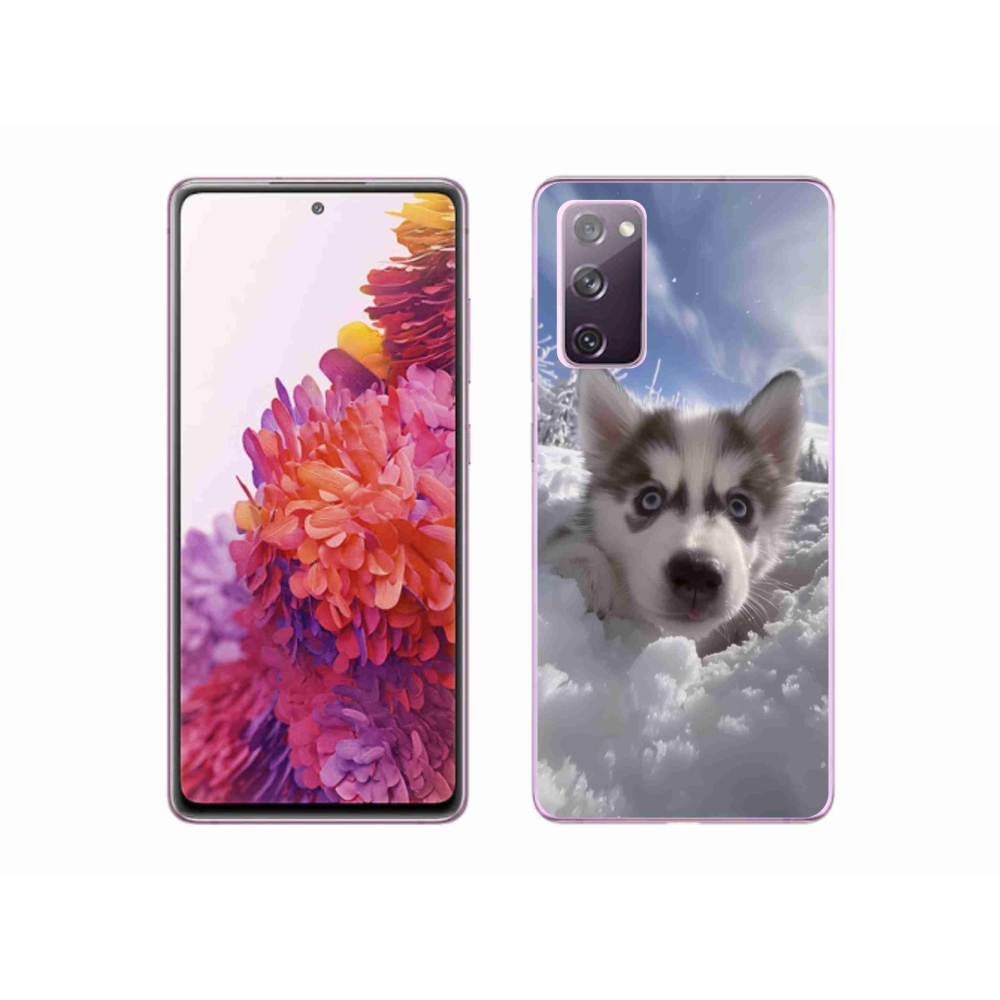 Gélový kryt mmCase na Samsung Galaxy S20 FE - husky v snehu