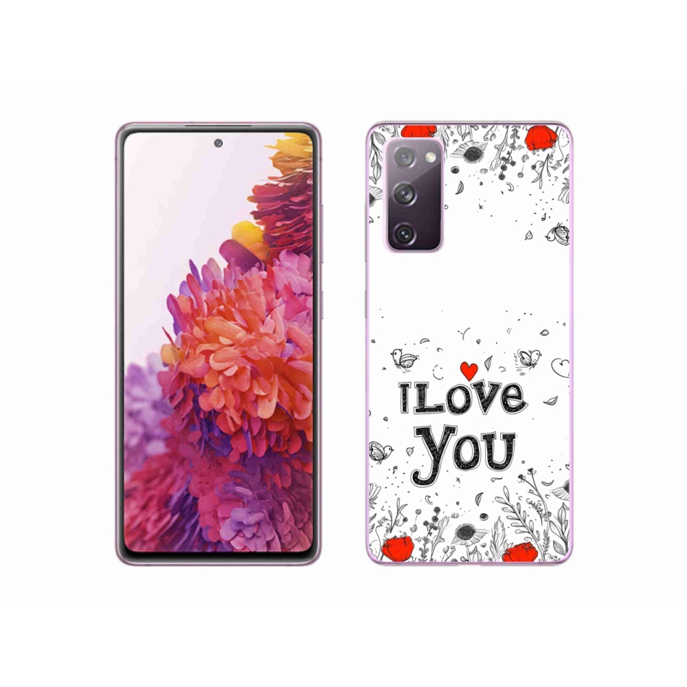 Gélový kryt mmCase na Samsung Galaxy S20 FE - I love you biele pozadie