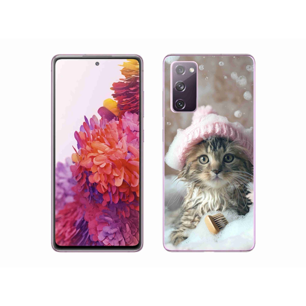 Gélový kryt mmCase na Samsung Galaxy S20 FE - mačiatko a kúpeľ