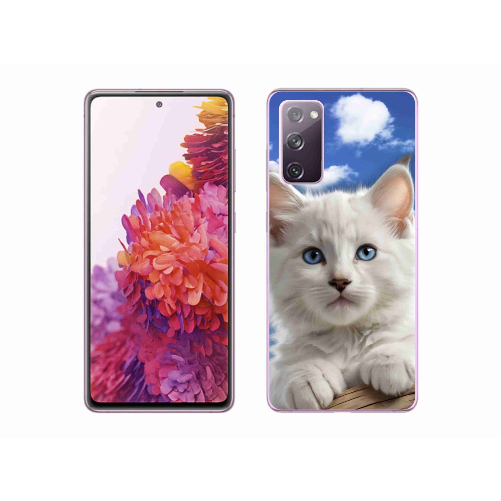Gélový kryt mmCase na Samsung Galaxy S20 FE - mačiatko a oblaky