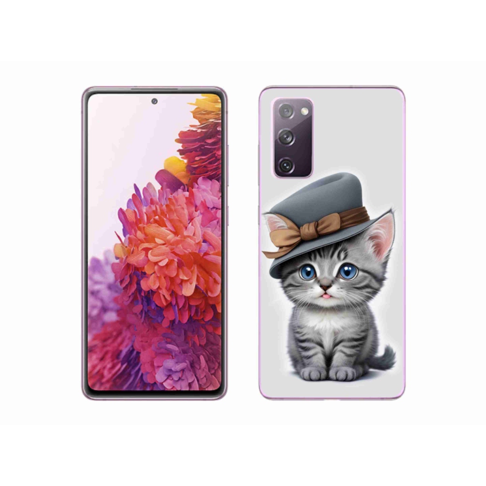 Gélový kryt mmCase na Samsung Galaxy S20 FE - mačiatko s klobúkom