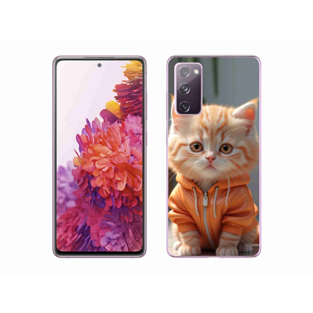 Gélový kryt mmCase na Samsung Galaxy S20 FE - mačiatko v mikine