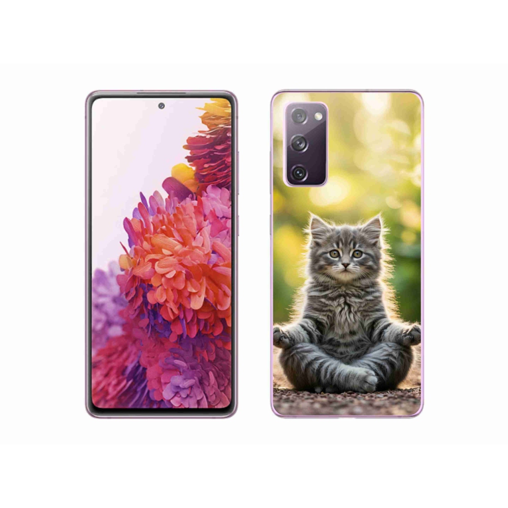 Gélový kryt mmCase na Samsung Galaxy S20 FE - meditujúce mačiatko