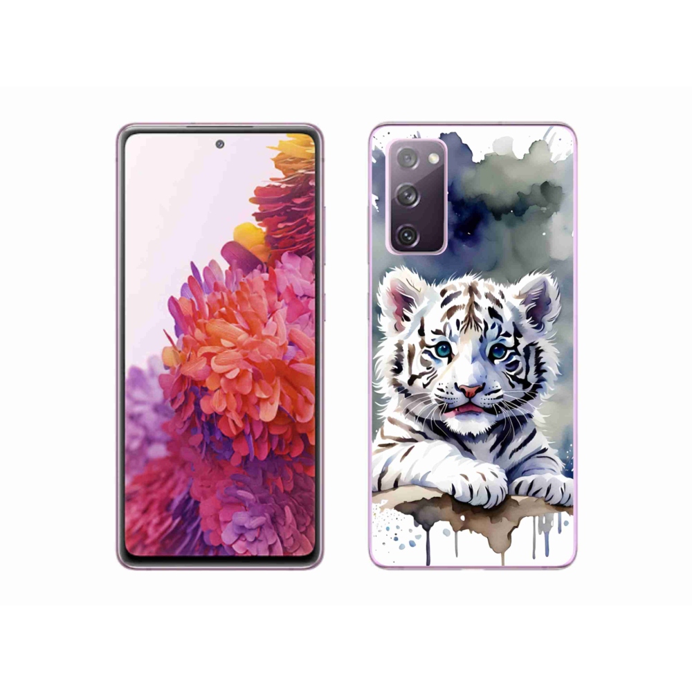 Gélový kryt mmCase na Samsung Galaxy S20 FE - mláďa bieleho tigra