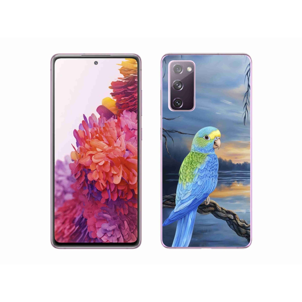 Gélový kryt mmCase na Samsung Galaxy S20 FE - modrý papagáj