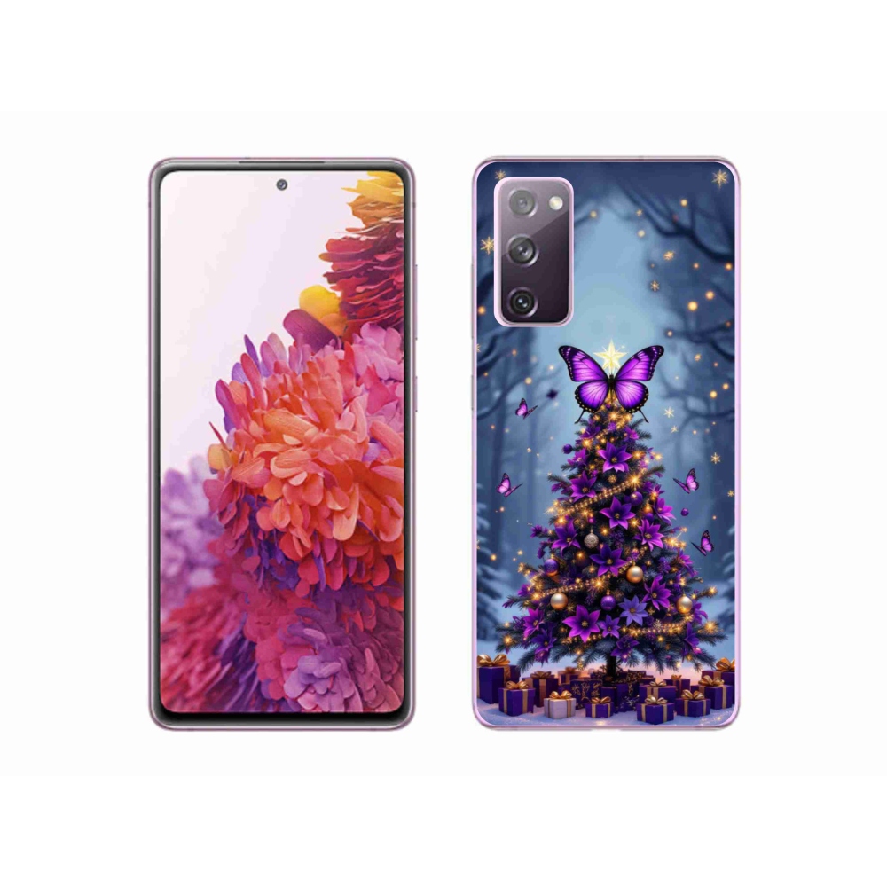 Gélový kryt mmCase na Samsung Galaxy S20 FE - motýlí vianočný stromček