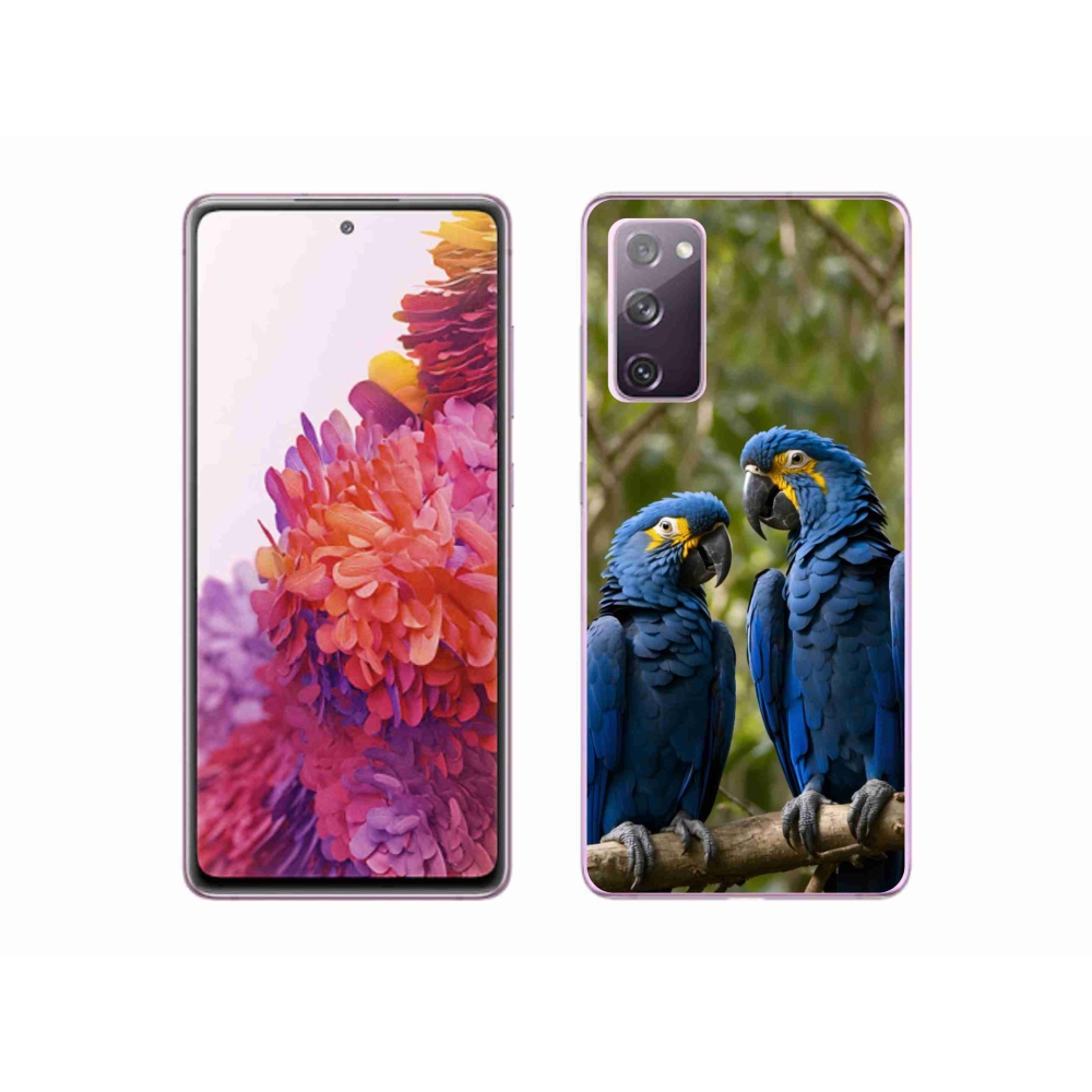 Gélový kryt mmCase na Samsung Galaxy S20 FE - papagájové duo