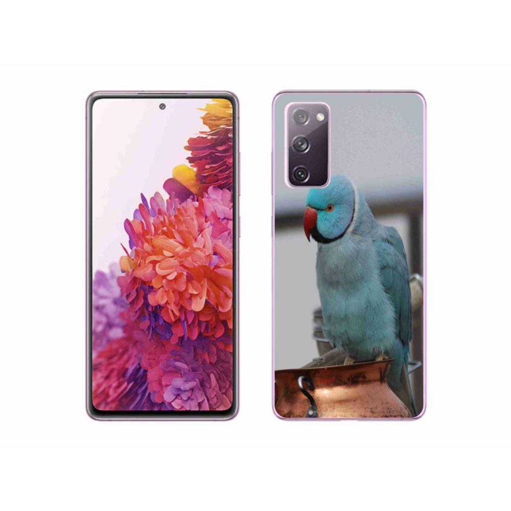 Gélový kryt mmCase na Samsung Galaxy S20 FE - papagáj alexander modrý
