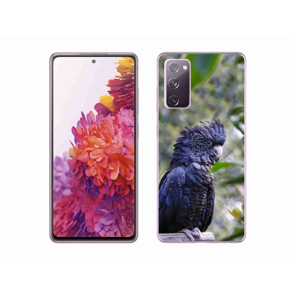 Gélový kryt mmCase na Samsung Galaxy S20 FE - papagáj kakadu čierny