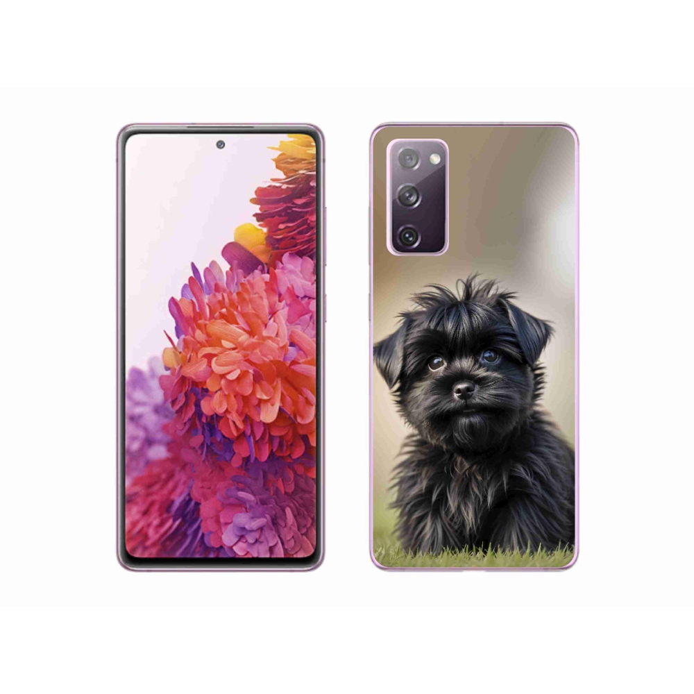 Gélový kryt mmCase na Samsung Galaxy S20 FE - roztomilý čierny psík