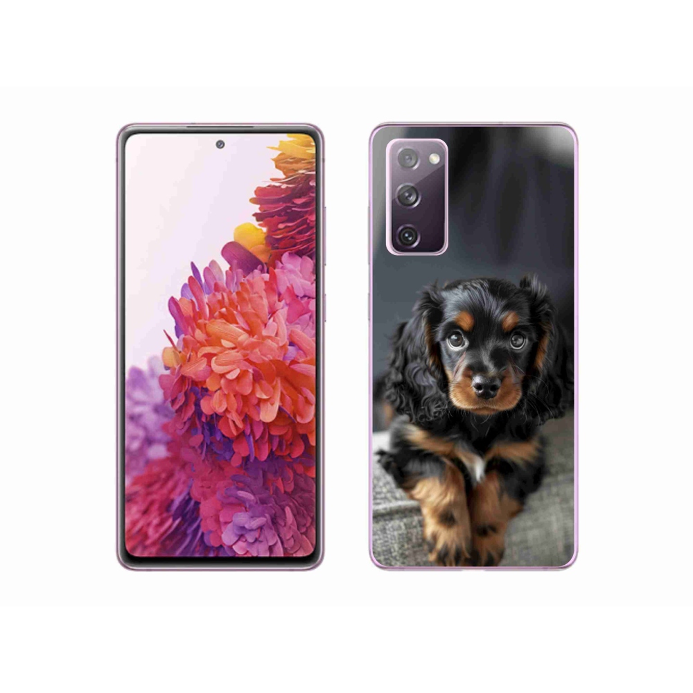 Gélový kryt mmCase na Samsung Galaxy S20 FE - roztomilý dlhosrstý jazvečík