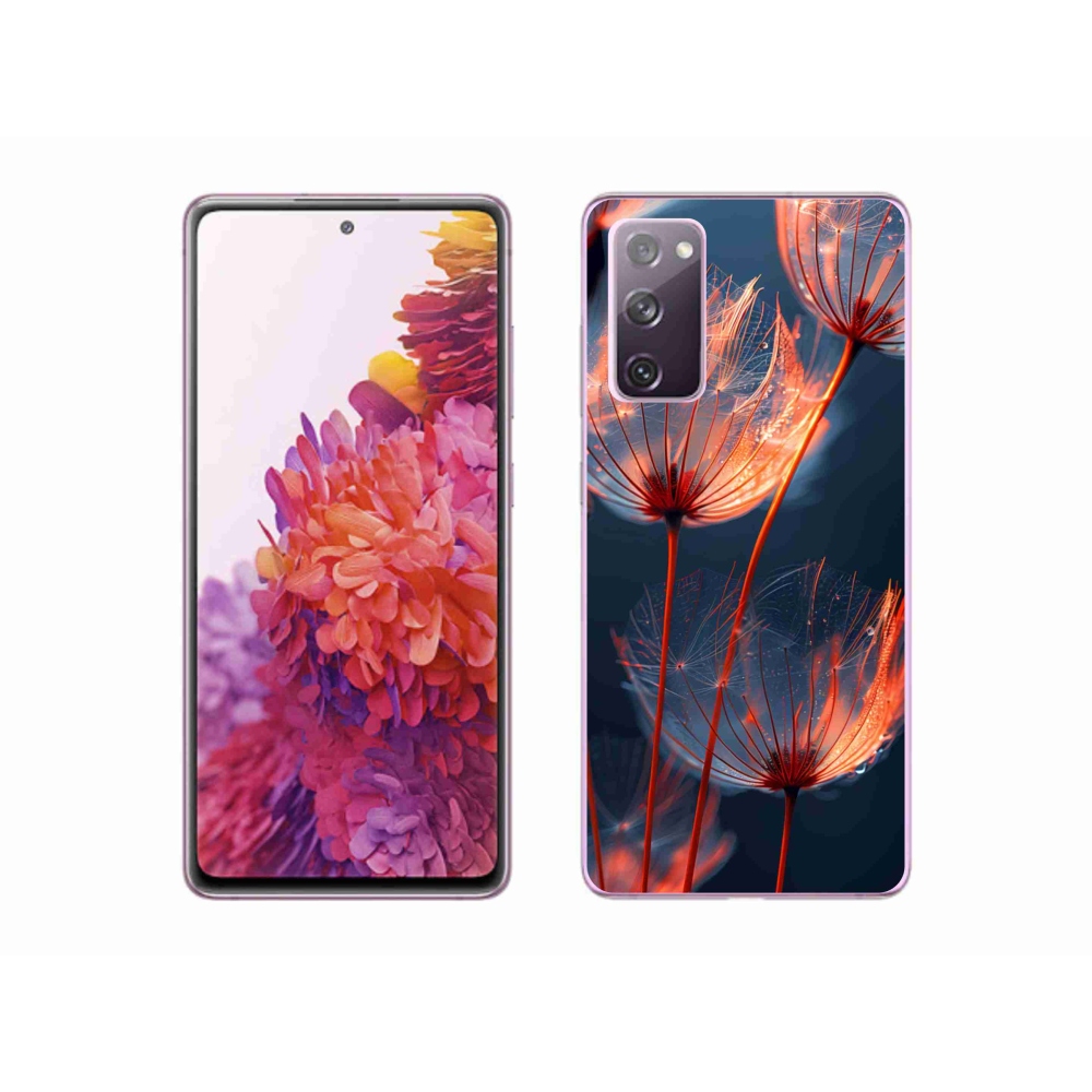 Gélový kryt mmCase na Samsung Galaxy S20 FE - svetielkujúce páperie