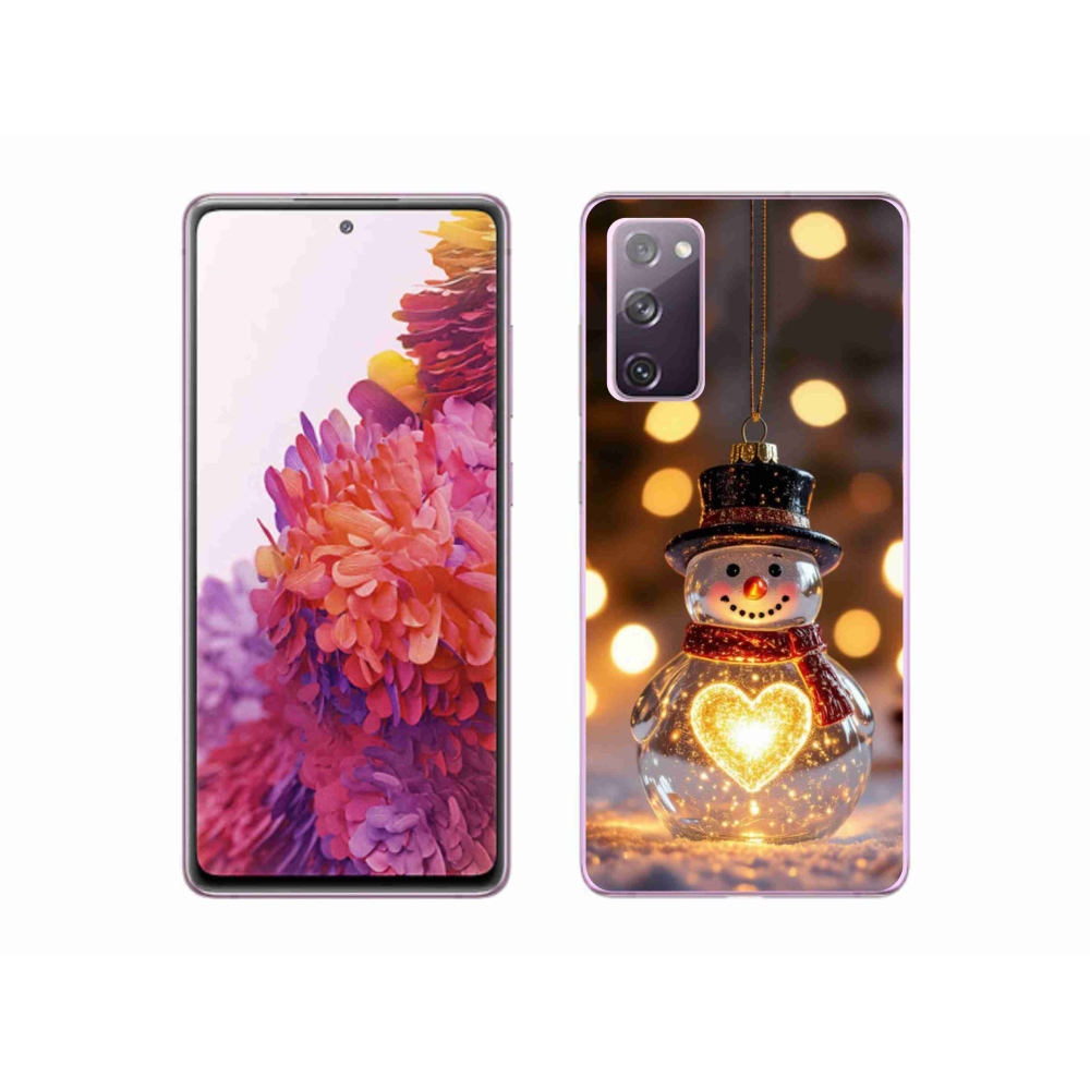 Gélový kryt mmCase na Samsung Galaxy S20 FE - svietiaci vianočný snehuliak
