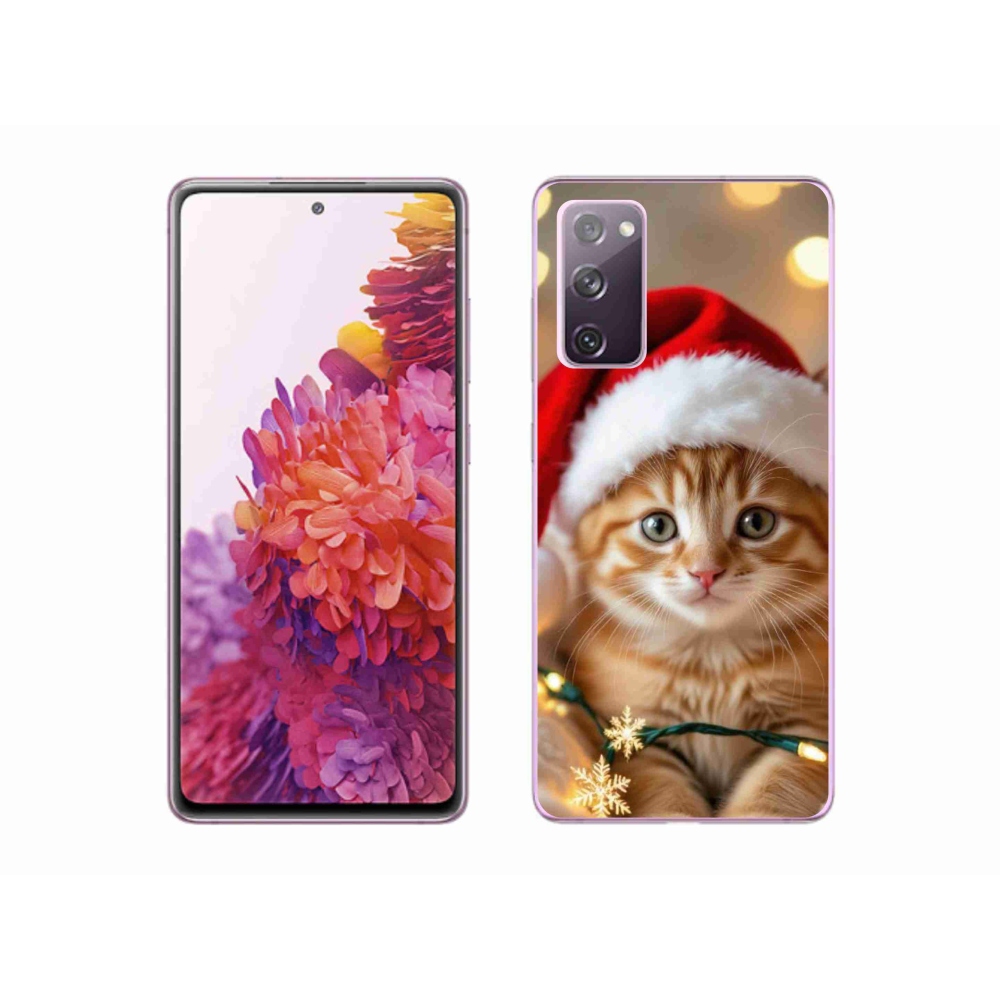 Gélový kryt mmCase na Samsung Galaxy S20 FE - vianočné mačiatko