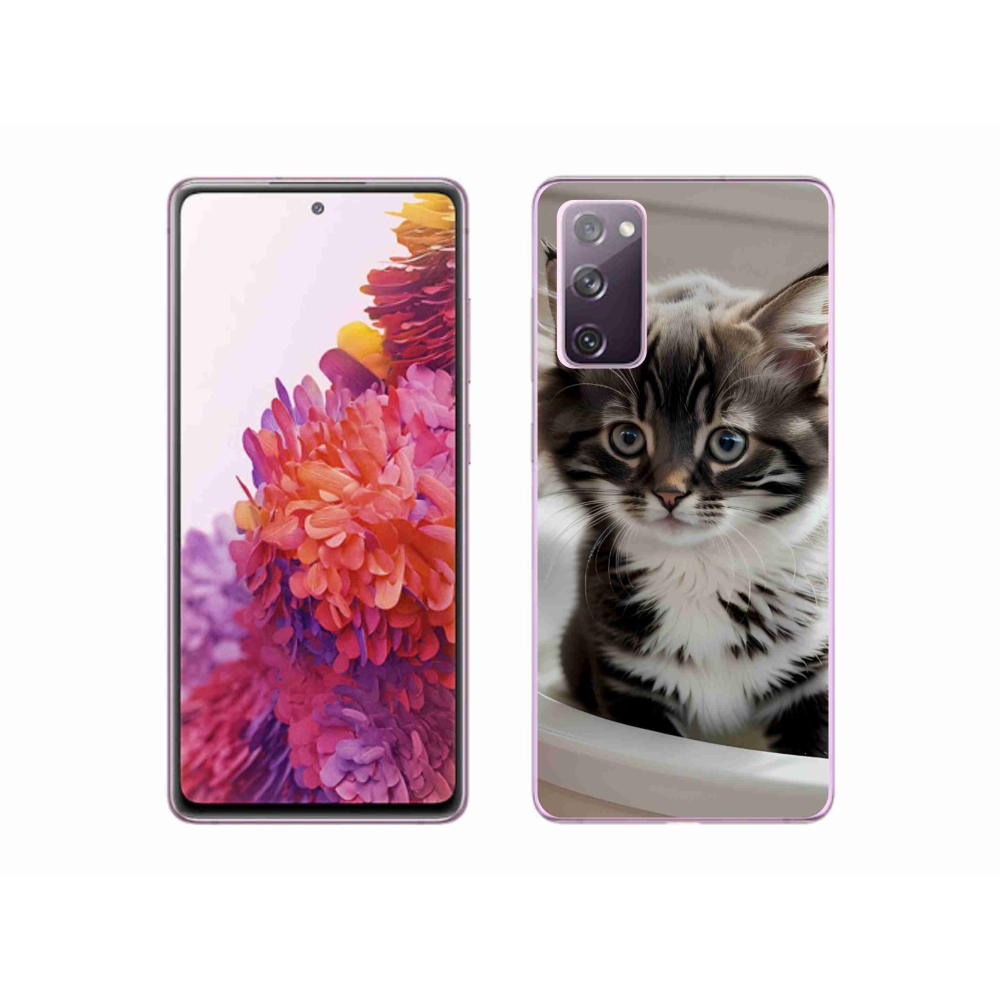 Gélový kryt mmCase na Samsung Galaxy S20 FE - zvedavé mačiatko