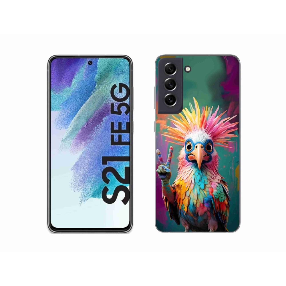 Gélový kryt mmCase na Samsung Galaxy S21 FE 5G - farebný rebel
