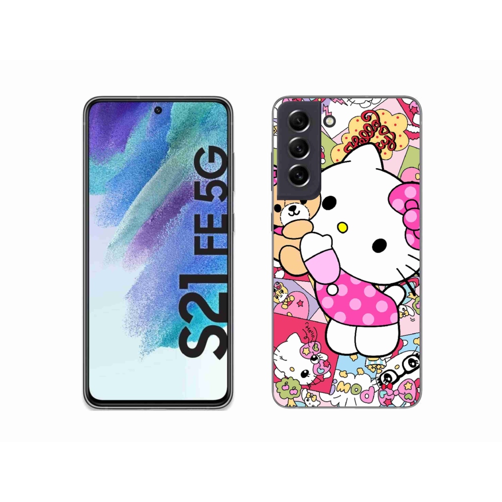 Gélový kryt mmCase na Samsung Galaxy S21 FE 5G - cute kitty
