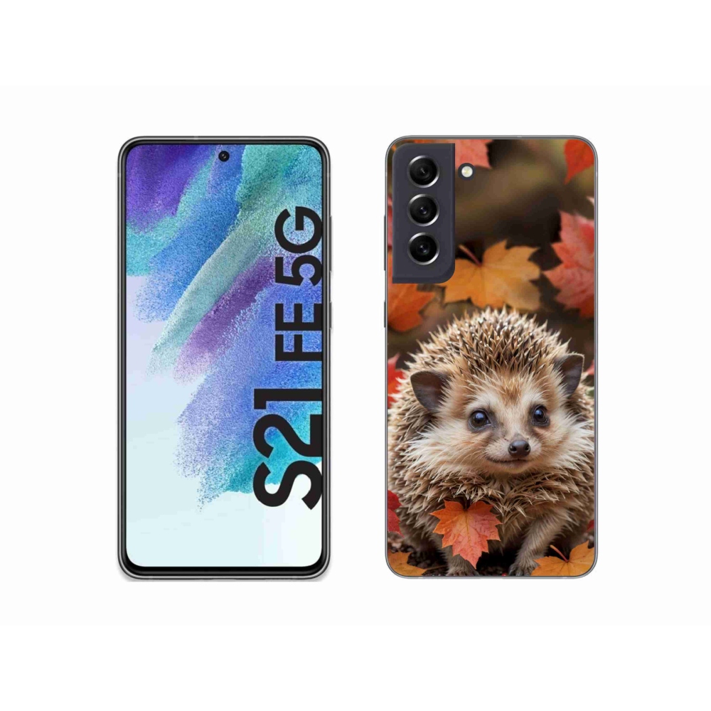 Gélový kryt mmCase na Samsung Galaxy S21 FE 5G - ježko v lístia