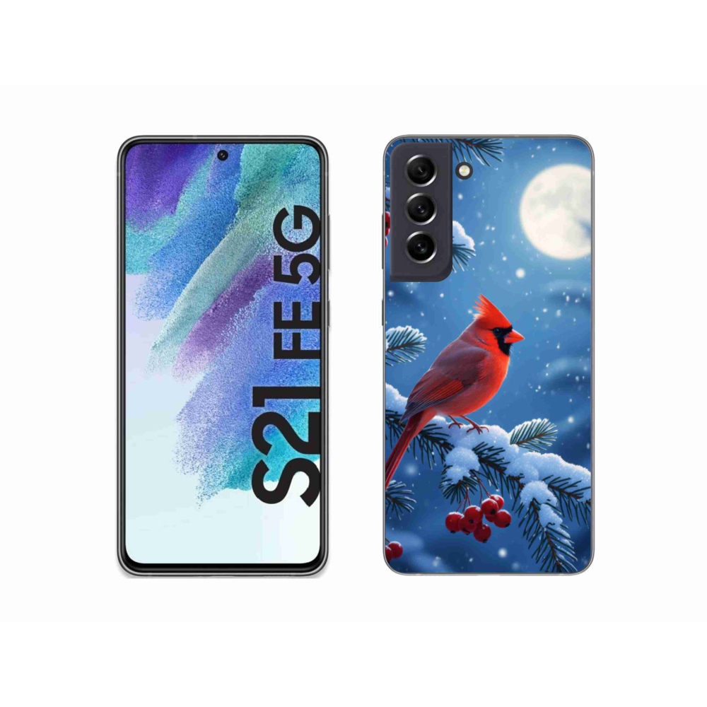 Gélový kryt mmCase na Samsung Galaxy S21 FE 5G - kardinál červený
