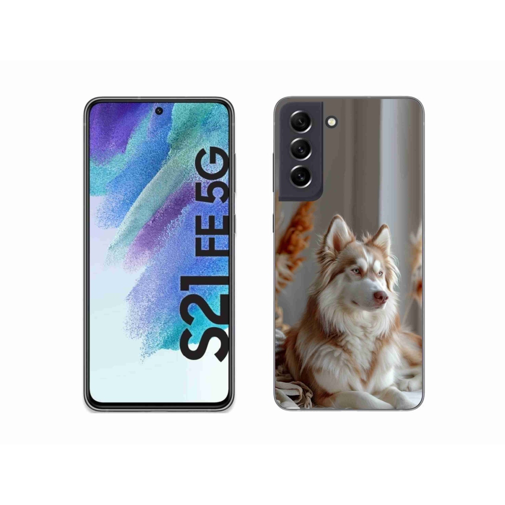 Gélový kryt mmCase na Samsung Galaxy S21 FE 5G - pokojný sibírsky husky