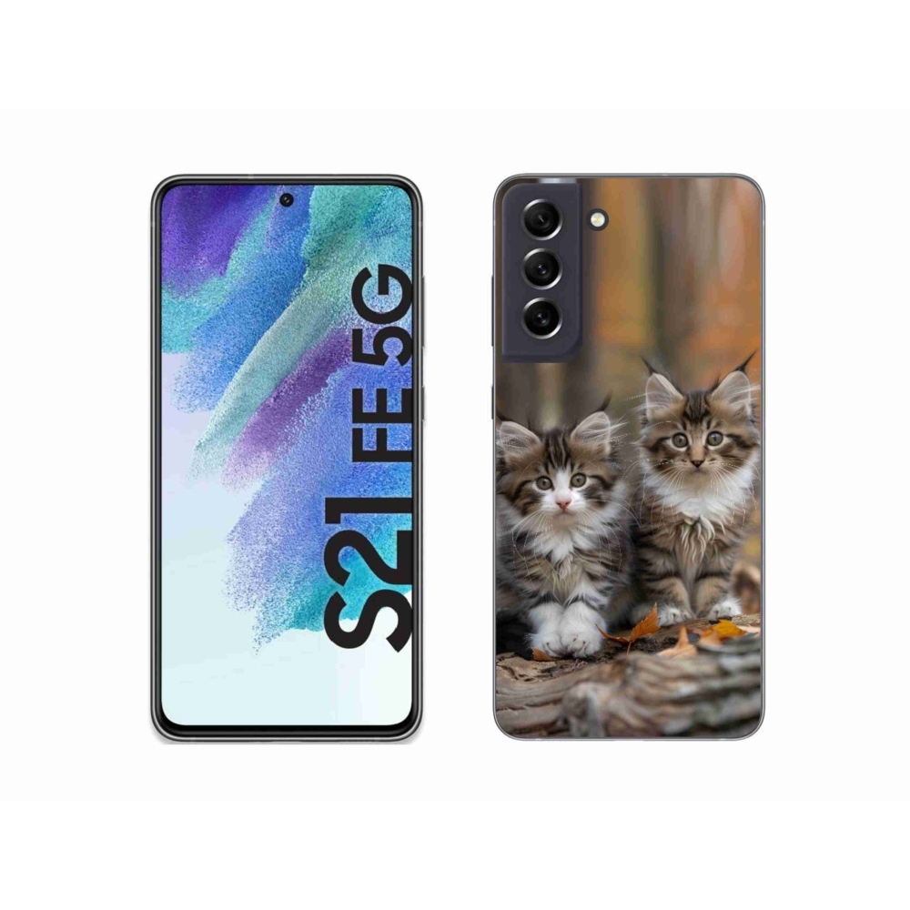 Gélový kryt mmCase na Samsung Galaxy S21 FE 5G - mačacie duo 3
