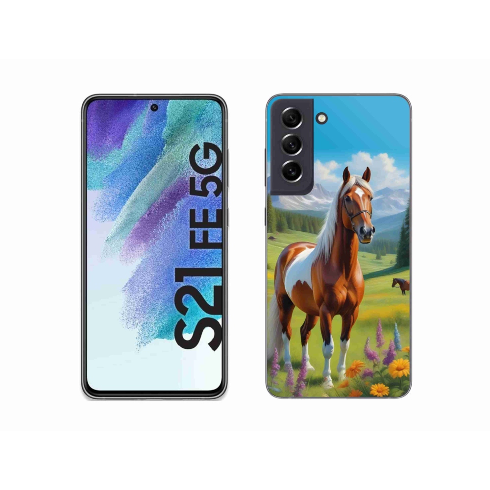 Gélový kryt mmCase na Samsung Galaxy S21 FE 5G - kôň na lúke
