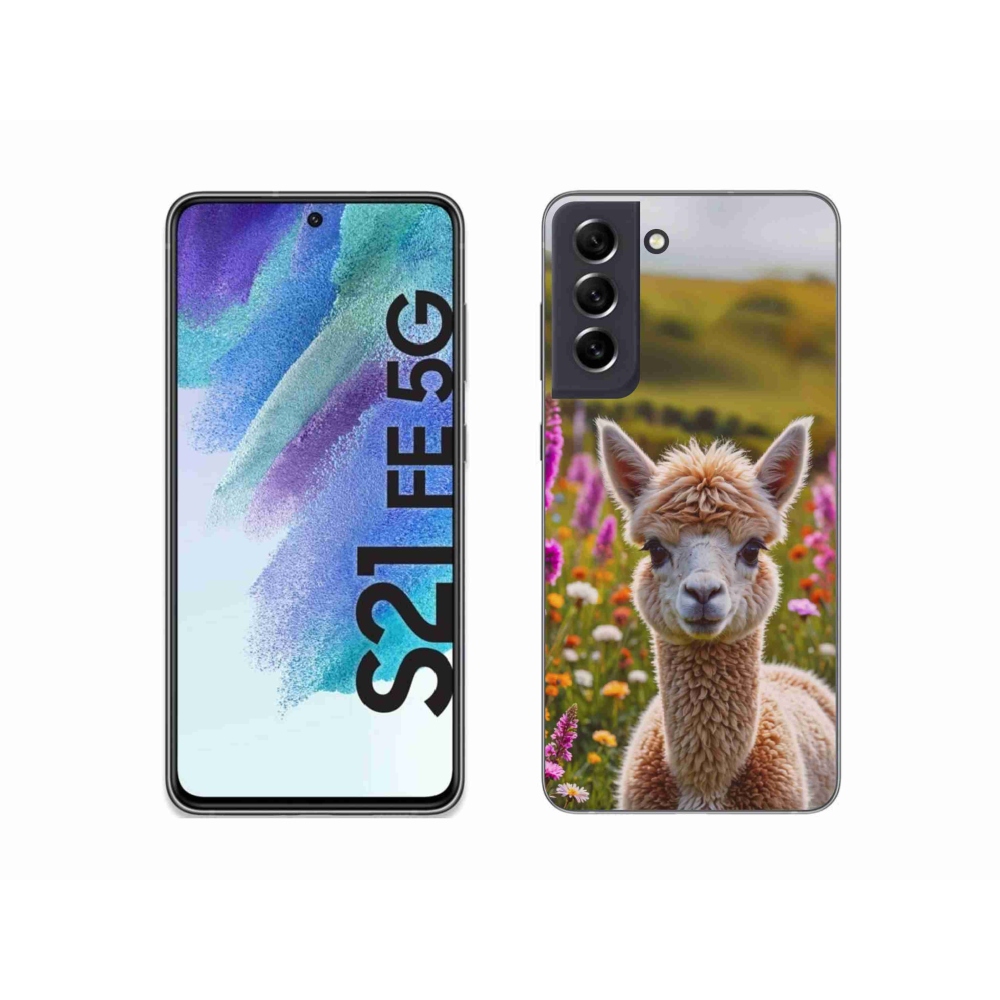 Gélový kryt mmCase na Samsung Galaxy S21 FE 5G - lama na lúke