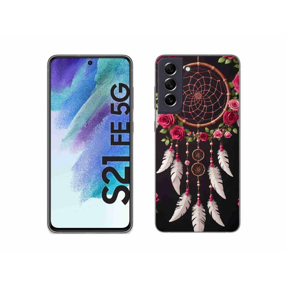 Gélový kryt mmCase na Samsung Galaxy S21 FE 5G - lapač snov s ružami