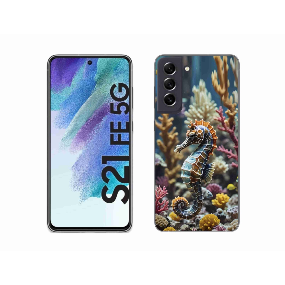 Gélový kryt mmCase na Samsung Galaxy S21 FE 5G - morský koník 2