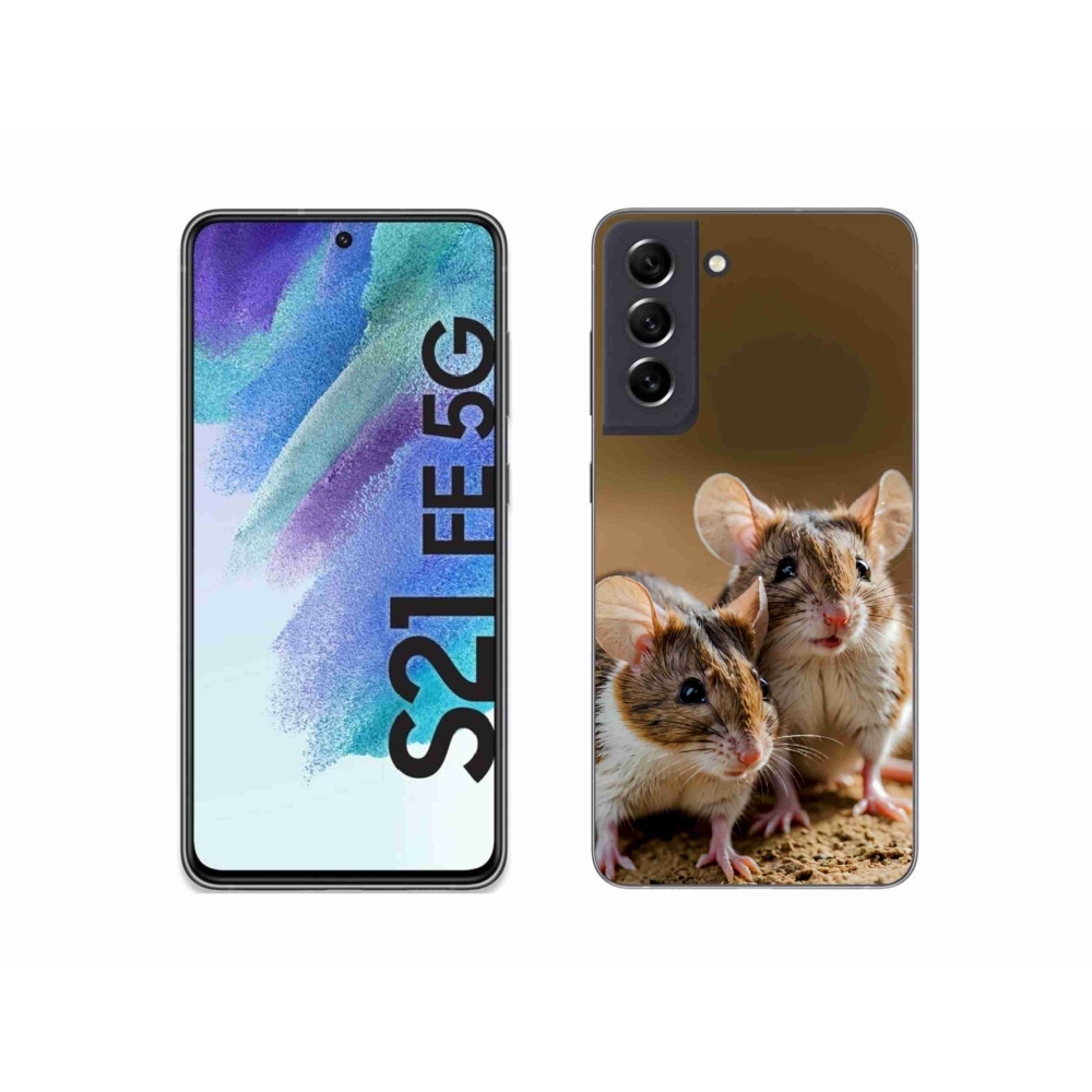 Gélový kryt mmCase na Samsung Galaxy S21 FE 5G - myší duo