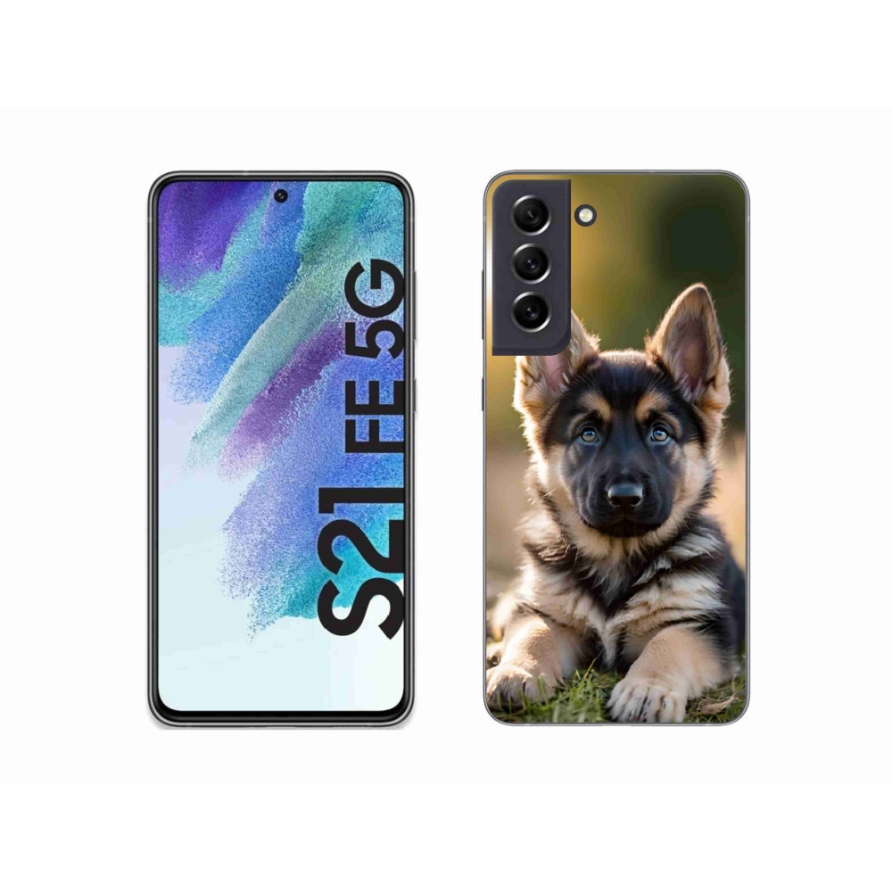 Gélový kryt mmCase na Samsung Galaxy S21 FE 5G - nemecký ovčiak v prírode