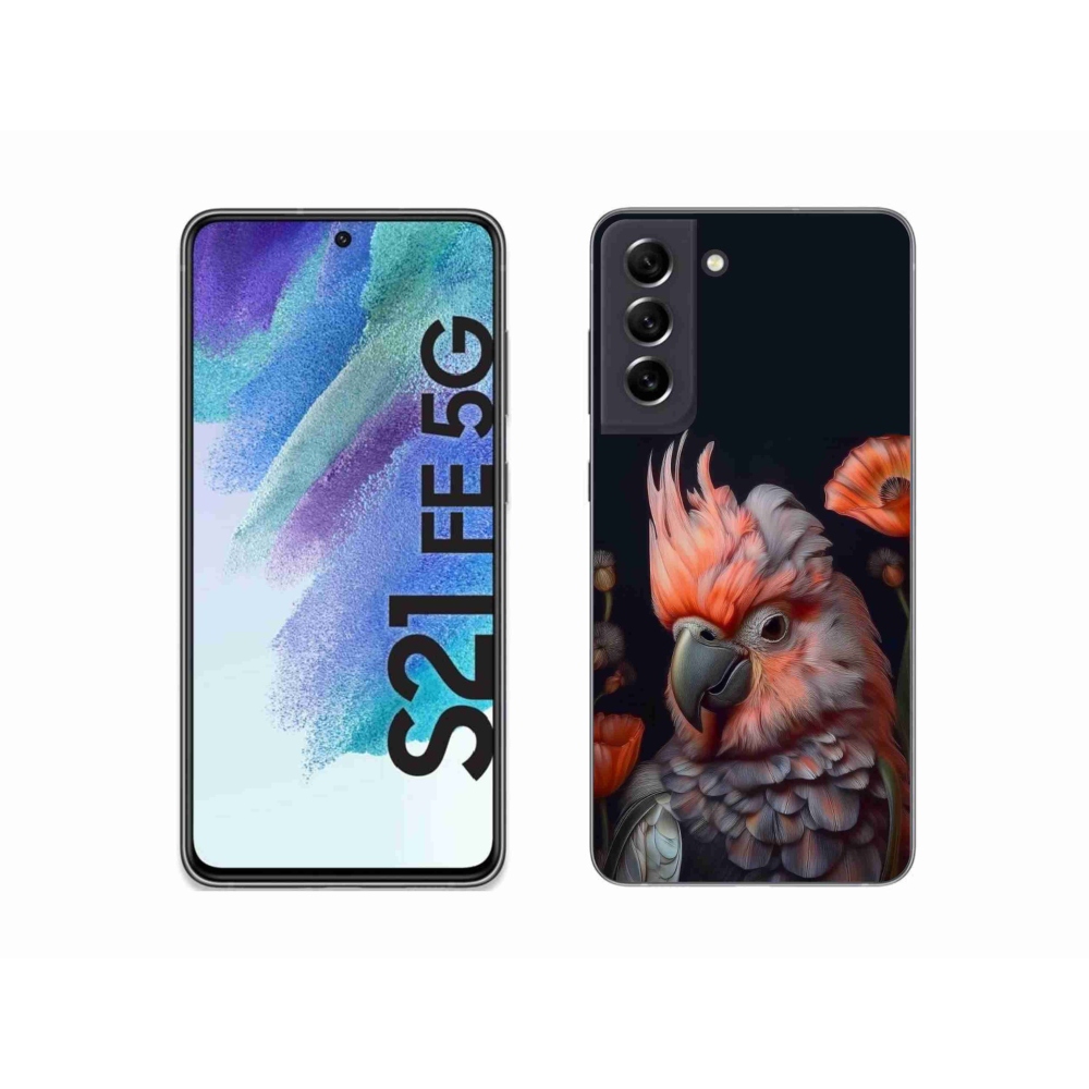 Gélový kryt mmCase na Samsung Galaxy S21 FE 5G - papagáj kakadu vo farbách