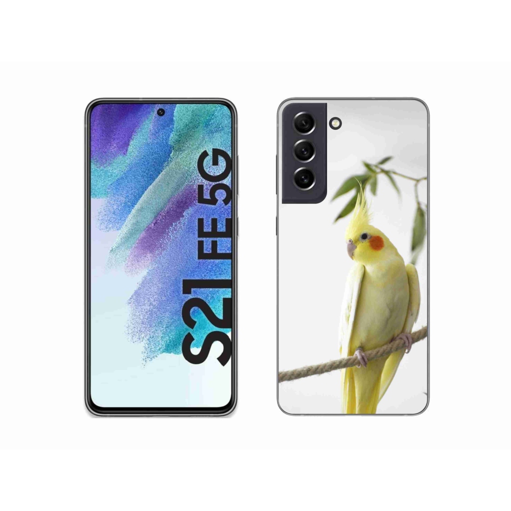 Gélový kryt mmCase na Samsung Galaxy S21 FE 5G - papagáj korela chocholatá