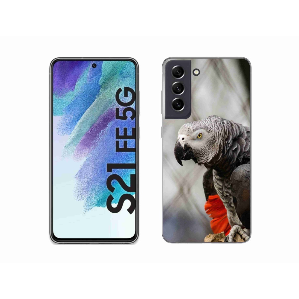 Gélový kryt mmCase na Samsung Galaxy S21 FE 5G - papagáj žako 3