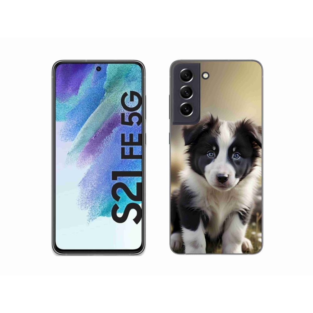 Gélový kryt mmCase na Samsung Galaxy S21 FE 5G - roztomilá border kólia