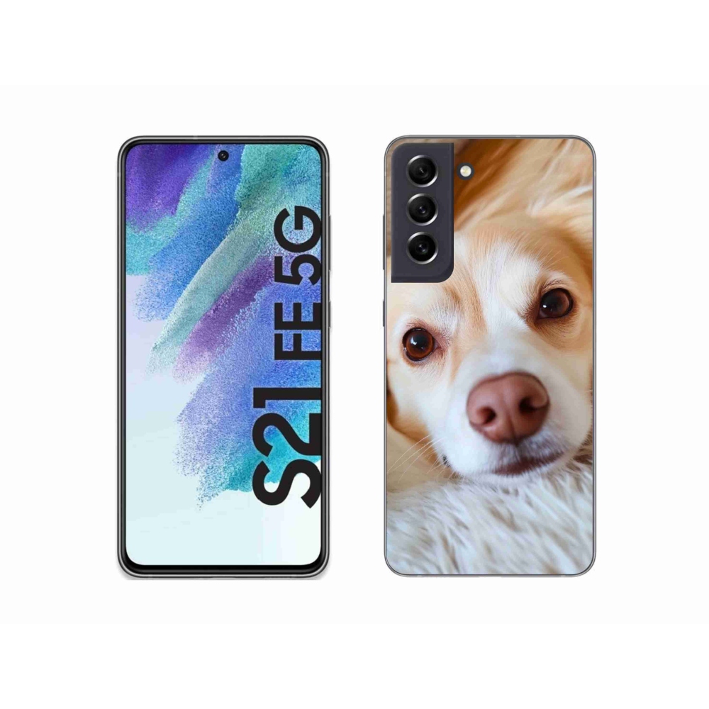 Gélový kryt mmCase na Samsung Galaxy S21 FE 5G - Roztomilá čivava