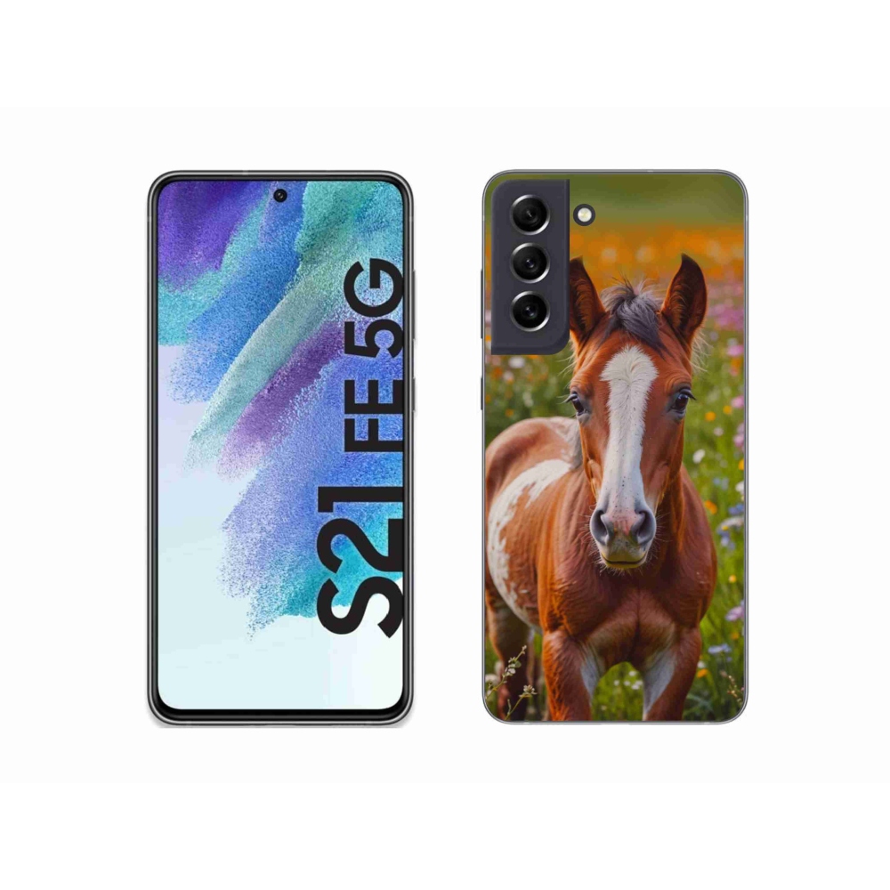 Gélový kryt mmCase na Samsung Galaxy S21 FE 5G - roztomilé žriebä