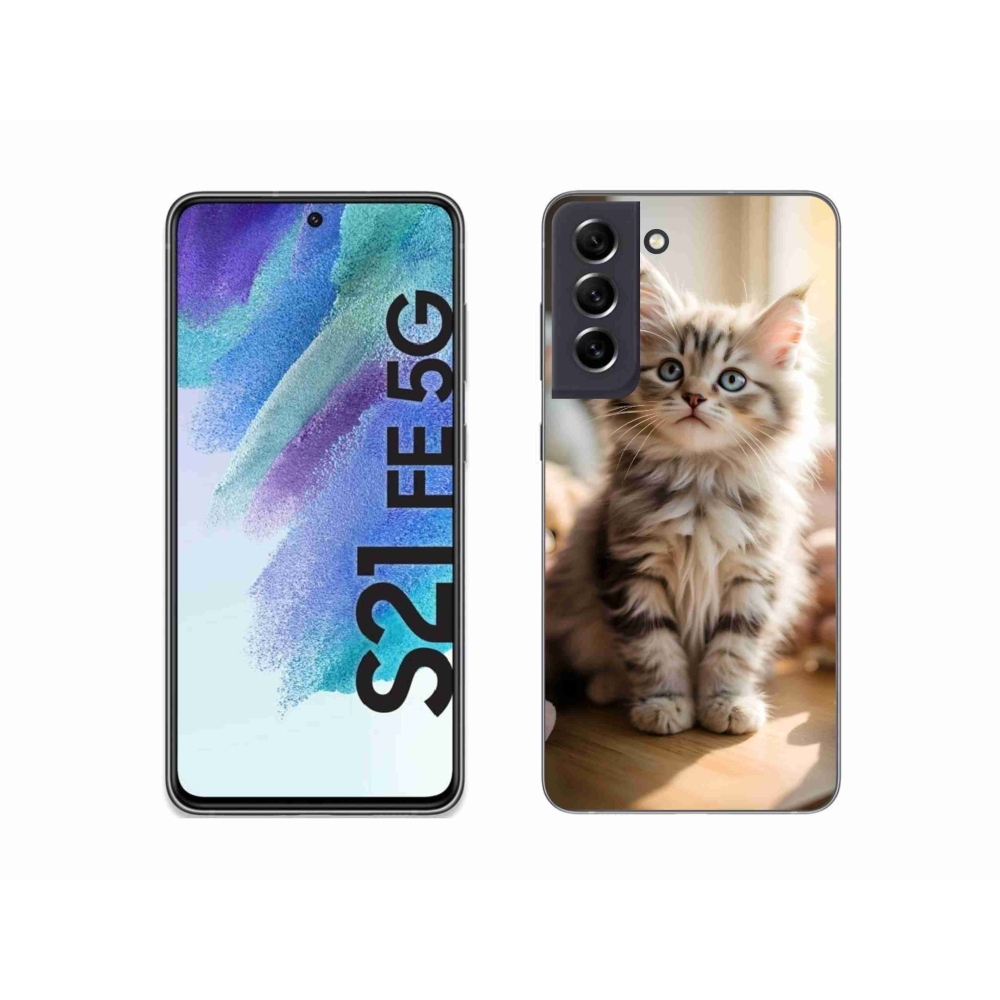 Gélový kryt mmCase na Samsung Galaxy S21 FE 5G - roztomilé mačiatko 10